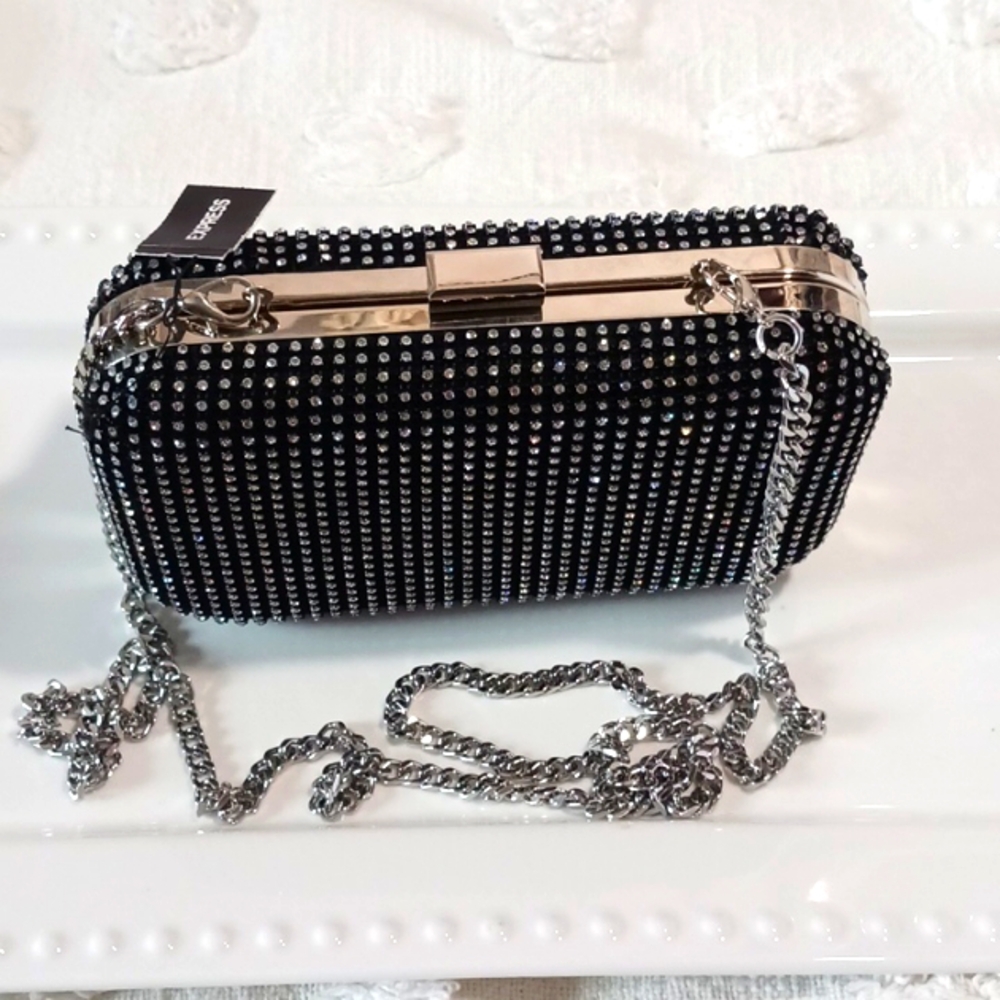 Gorgeous 💐 Express Rheinstone Evening Clutch/Crossbody Bag ⚜️